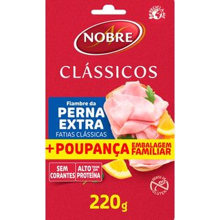 Nobre Fiambre da Perna Extra em Fatias sem Glúten embalagem 220 g - 18381707555