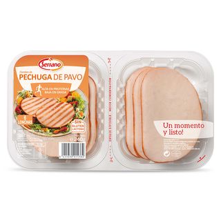 Fiambre De Pechuga De Pavo Adobada Serrano Bandeja 240 G