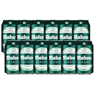 Pack 12x Mahou Clásica Cerveza Lata 330ml