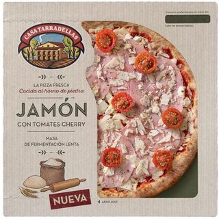 Pizza De Jamón Mozzarela Lenta Fermentación Tarradellas 400 G (24292278)