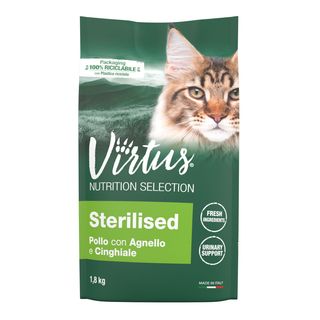 Virtus cat nutrition selection sterilised pollo agnello e cinghiale 1.8kg