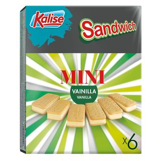 Kalise mini sandwich de vainilla pack 6 x 50 g