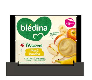 Bolsa Puré de Fruta Maçã e Banana +6 Meses Blédina 380G