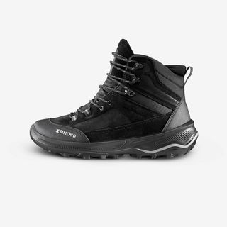 Botas de montaña y trekking impermeables de piel Hombre Forclaz MT100.47 Negro