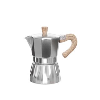 Caffettiera 3 tazze - con manico effetto legno