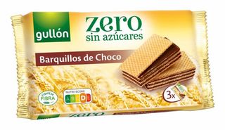 Barquillo Zero Chocolate Negro Sin Azucares Gullon 180G