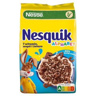 Nestlé Nesquik Alphabet Zbożowe literki o smaku czekoladowym 275 g