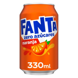 Fanta Zero Azúcares Naranja Lata 330ml