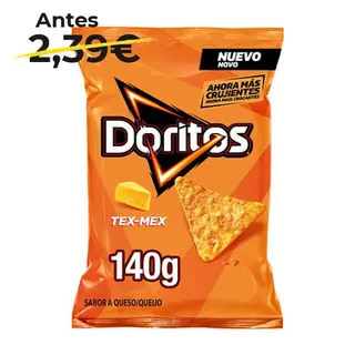 Doritos Tex-Mex Nacho Snack de Maíz Sabor Tex-Mex 140g