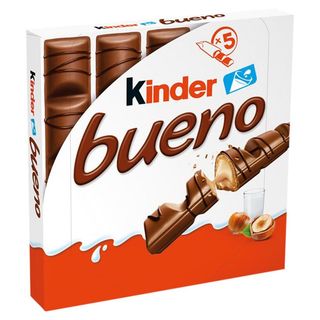Kinder Bueno Wafel pokryty mleczną czekoladą wypełniony nadzieniem (5 szt.) 107,5 g