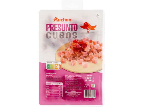 PRESUNTO EM CUBOS AUCHAN 2X60G