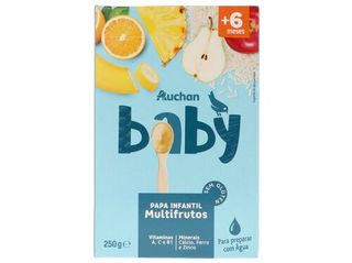 PAPA INFANTIL AUCHAN BABY LÁCTEA MULTIFRUTOS SEM GLÚTEN 250G