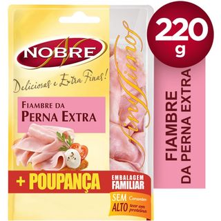 Nobre Fiambre da Perna Extra em Fatias Finíssimas sem Glúten embalagem 220 g - 18381707563