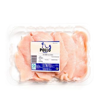 Pechuga De Pollo Fileteada Bandeja (500G Aprox)