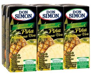 Brick Zumo de Piña y Uva Don Simón 6 Uds X 20 Cl.