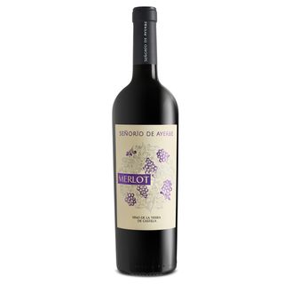 Vino Tinto Merlot Señorío De Ayerbe Botella 75 Cl
