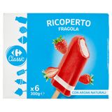 Carrefour Classic Ricoperto Fragola 6 x 50 g