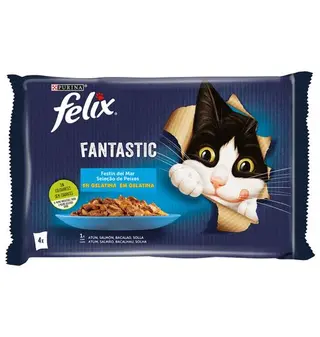 Comida Gato Felix Pescado 4X85 G 1 Ud.