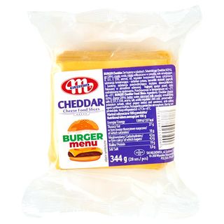 Mlekovita Ser topiony w plastrach cheddar, 344 g
