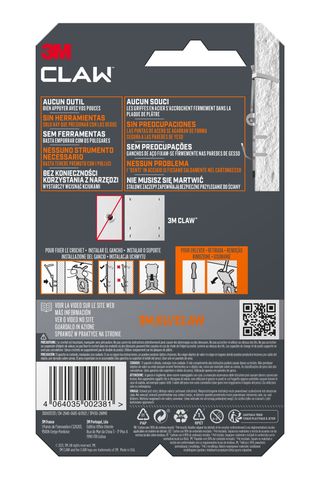 2 Suportes P Placas Gesso Claw 30Kg 3M (84238748)