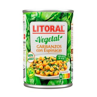 LITORAL Garbanzos Con Espinacas, 425G