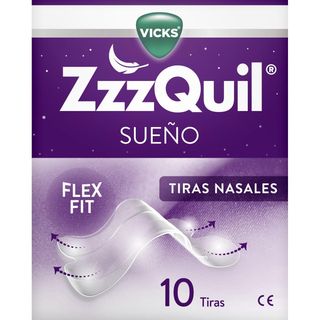 Tiras Nasales Para Ronquidos Zzzquil, Caja 10 Uds