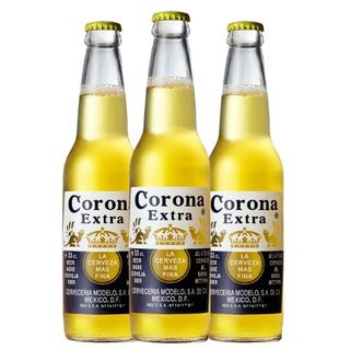 Pack 3x Corona Extra Mexican Lager Beer 33cl