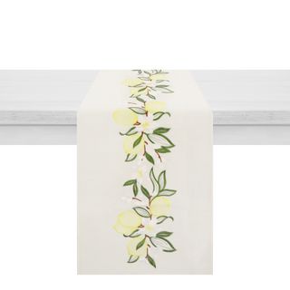 Runner 50x150 cm - bianco con limoni