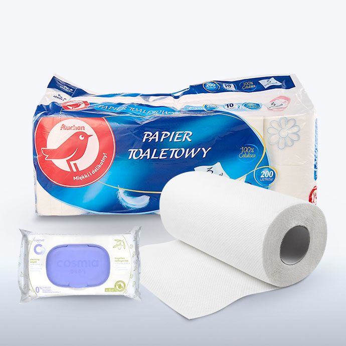 Papier, ręczniki i chusteczki