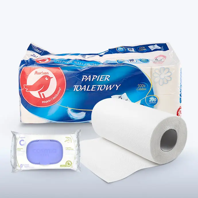 Papier, ręczniki i chusteczki