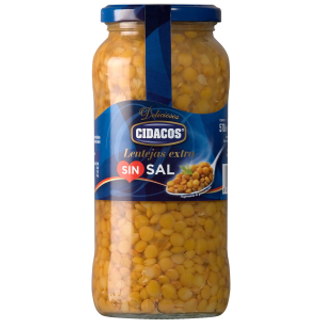 Lentejas Bajo En Sal Cidacos 400Gr.