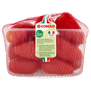 CONAD Percorso Qualità Pomodoro Oblungo Rosso Italia Cal. 40/47 1000 g - 8003160001834