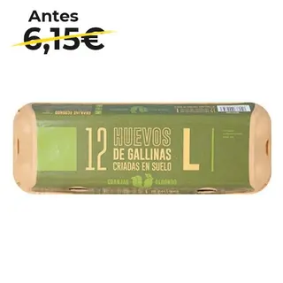Redondo Huevos de Suelo Talla L 12u