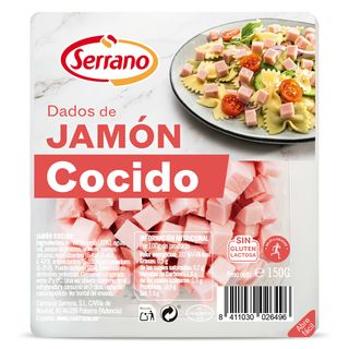 Jamón Cocido En Dados Serrano Bandeja 150 G