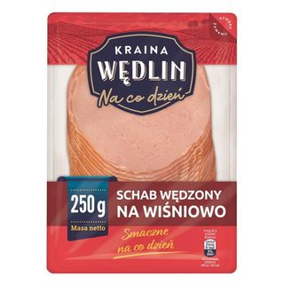 Kraina Wędlin Schab wędzony na wiśniowo 250 g