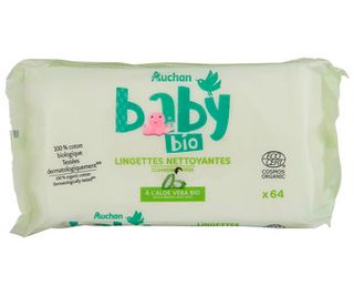 Toallitas Auchan Baby Bio 64 Uds.
