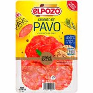 Chorizo De Pavo Elpozo, Bandeja 65 G (26370478)