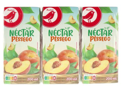 NÉCTAR AUCHAN PÊSSEGO 3X200ML