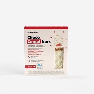 Barrita Cereales Recubierta Chocolate Blanco + Frutos Rojos X6 Talla Única .
