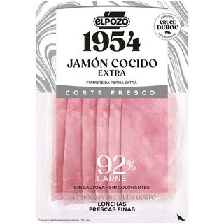 Jamón Cocido Extra Corte Fresco El Pozo 1954, Bandeja 120 G