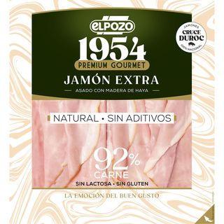Jamón Cocido Extra 95% Sin Aditivos, Paquete 130 G