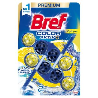Bref Zawieszka do WC Color Aktiv+ Cytryna, 2x50 g