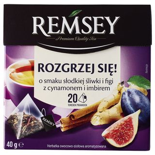 Remsey Herbatka ziołowa Rozgrzej się! Śliwka, 20 piramidek
