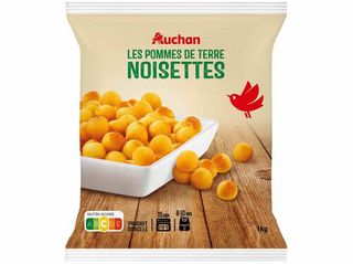 BATATAS PRÉ-FRITAS AUCHAN NOISETTES PARA FORNO/AIRFRYER 1KG