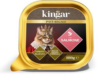 KINGAR GATTO PATE VASCHETTA 100GR SALMONE   CED97353