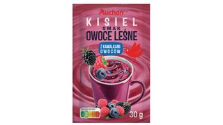 Auchan - Kisiel o smaku owoców leśnych z kawałkami owoców - 30 g