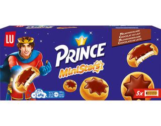 BOLACHA PRINCE MINI ESTRELAS LEITE 187G
