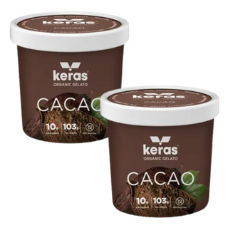 Pack 2x Keras Organic Gelato Helado de Cacao 125ml