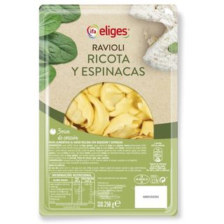 ELIGES Pasta Fresca Ravioli Ricota Y Espicanas 250 G