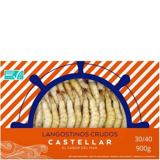 CASTELLAR Langostino 30/40 Piezas Congelado 900 G